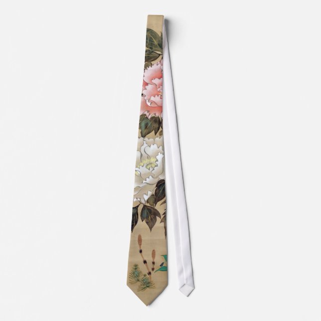 Corbata 丹 牡, 其 一 Peony, Kiitsu, Japón Art (Anverso)