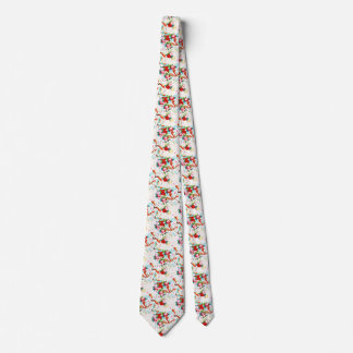 CORBATA 和柄の着物、鶴、白と青と赤、シームレス柄