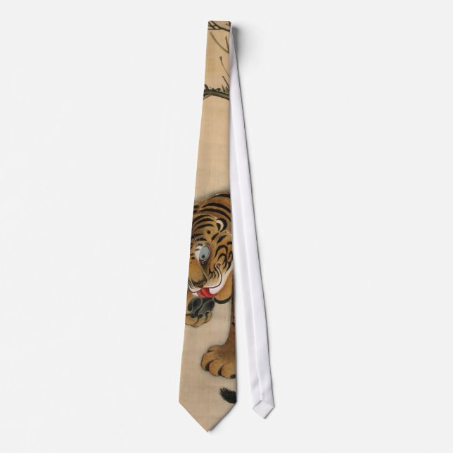 Corbata 図 虎, 冲 Tigre 若, Jakuchu (Anverso)