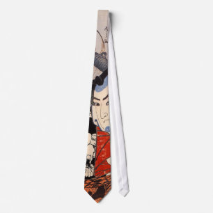 Corbata 猫の髑髏模様, modelo hecho de gatos, Ukiyoe del cráneo