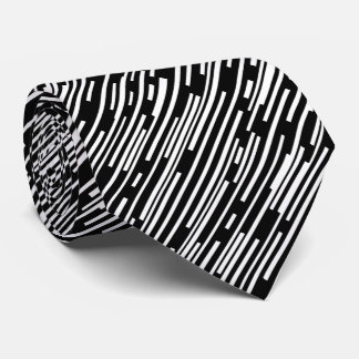 Corbata 100216 - Blanco y negro (diagonal)