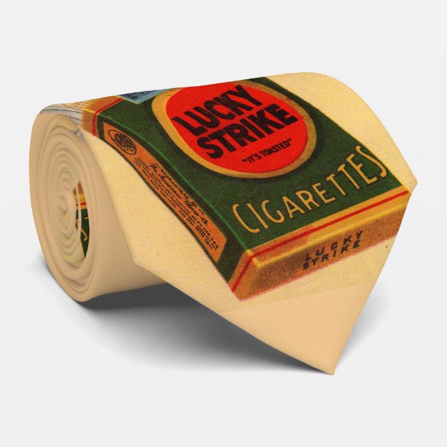 Corbata 1920s Lucky Strikes ad print (Enrollado)