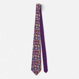 Corbata 1970s Sticker Disco Neck Tie