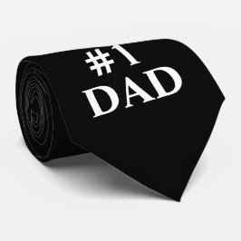 Corbata 1 papá blanco negro moderno