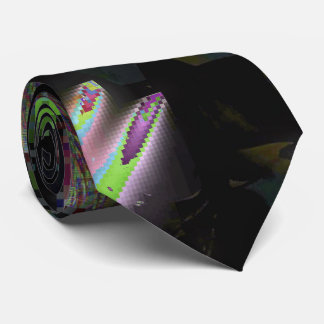 Corbata 1FB1F9F4 Arte de mosaico abstracto de glitch cyber