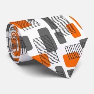 Corbata 251215 - Naranja y gris