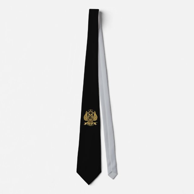 CORBATA 33 GRADO MASONS PERSONALIZADO TIE (NEGRO) (Anverso)