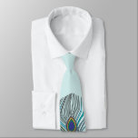 Corbata 3 AquaFeathers Peacock Tie 4 Bodas O En Cualquier<br><div class="desc">Cualquier Tie que no esté impreso delante y atrás puede ser personalizado por usted para tener la impresión en la parte posterior también. Simplemente desplácese hacia abajo y haga clic en "personalizar más adelante" en la ventana emergente Personalizar plantilla y seleccione todo y copie y, a continuación, seleccione la parte...</div>
