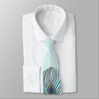 Corbata 3 AquaFeathers Peacock Tie 4 Bodas O En Cualquier