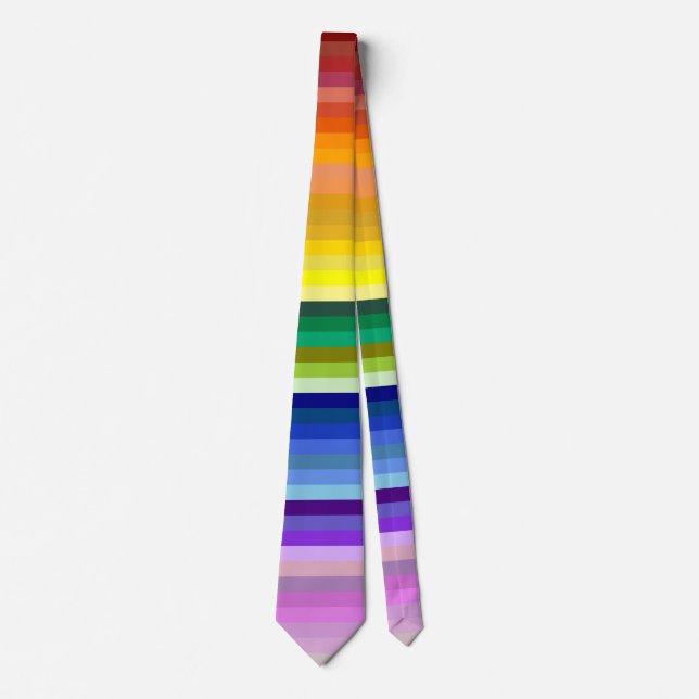 Corbata 42 Rayos Espectro Arcoiris (Anverso)