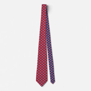 Corbata 4 de julio Punto Rojo Azul Patriótico Nata de Cuel