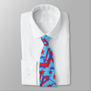 Corbata 4 de julio... Red White Abstract