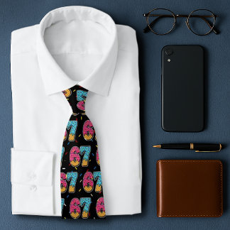 Corbata 67 Gracioso Meme Ice Cream Seis Siete Gen Alpha