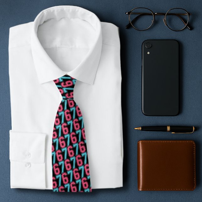 Corbata 67 Gracioso Meme Seis Siete Gen Alpha (Subido por el creador)