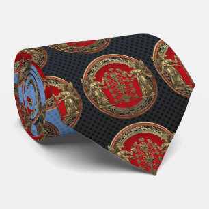 Corbata [700] Dos Ninurtas de oro con árbol de la vida