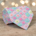 Corbata 70s Granny Square Crochet Necktie<br><div class="desc">This unique necktie features a vibrant 70s-inspired design, crafted with intricate granny square crochet. It's a bold and stylish statement piece, perfect for adding a touch of retro charm and handmade artistry to any outfit. The warm, inviting colors and textured pattern make it a conversation starter, suitable for both casual...</div>