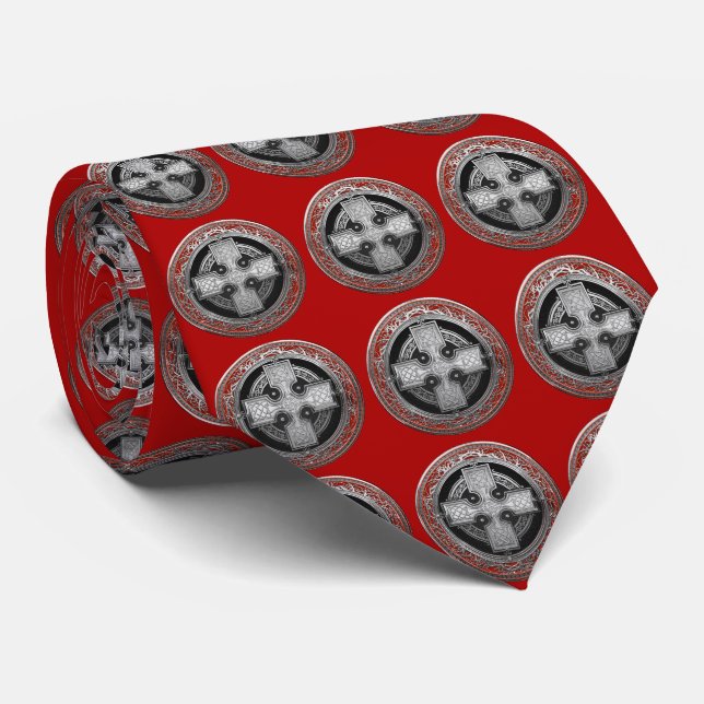 Corbata [900] Antiguo cruz de nudo de plata sagrada celta (Enrollado)