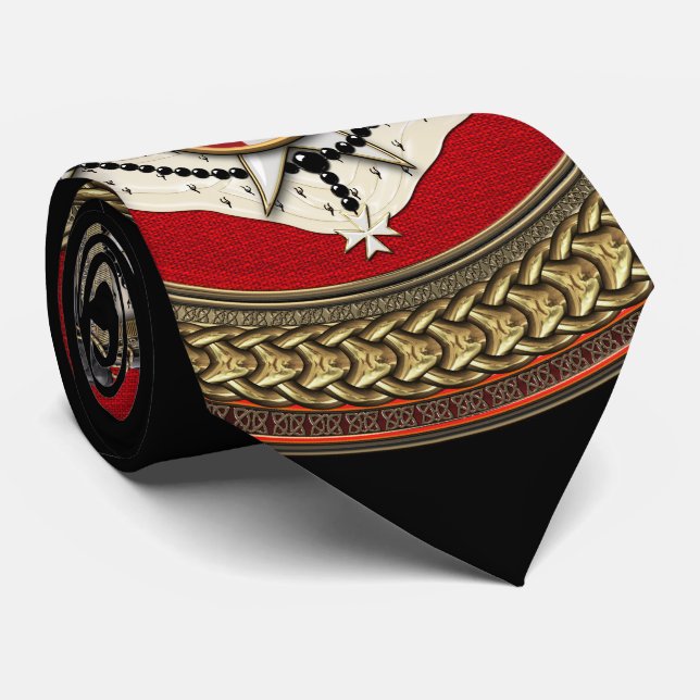 Corbata [900] Orden de Malta - Escudo de armas SMOM (Enrollado)