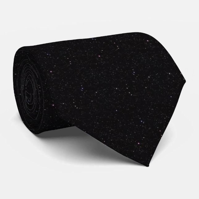 Corbata A Black Tie With Stars (Enrollado)