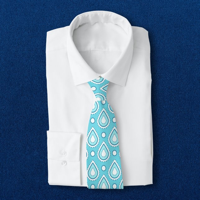 Corbata A blue water drop pattern neck tie (Subido por el creador)