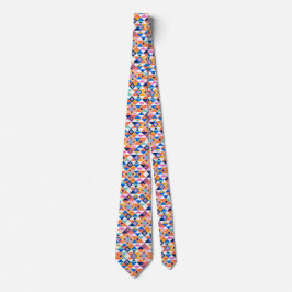 Corbata A colorful necktie with a vibrant geometric