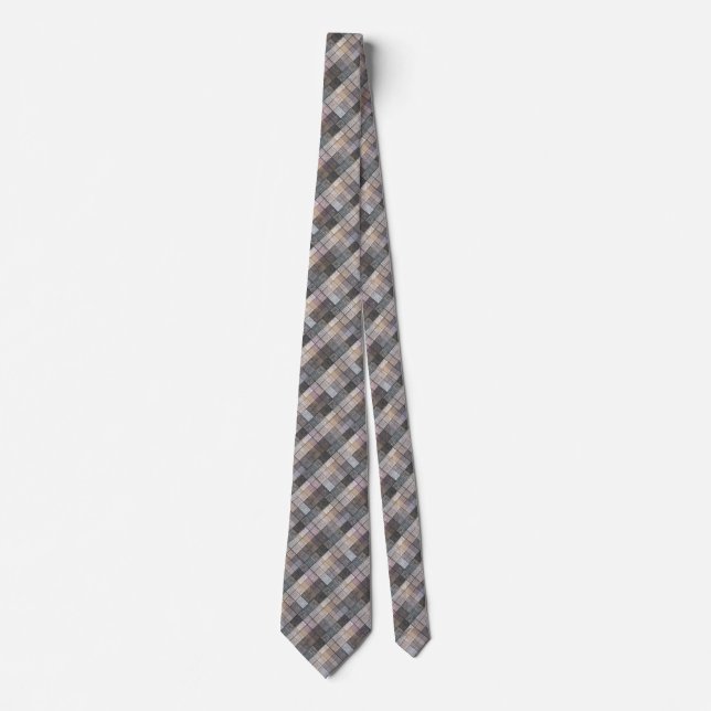 Corbata a cuadros grises. (Anverso)