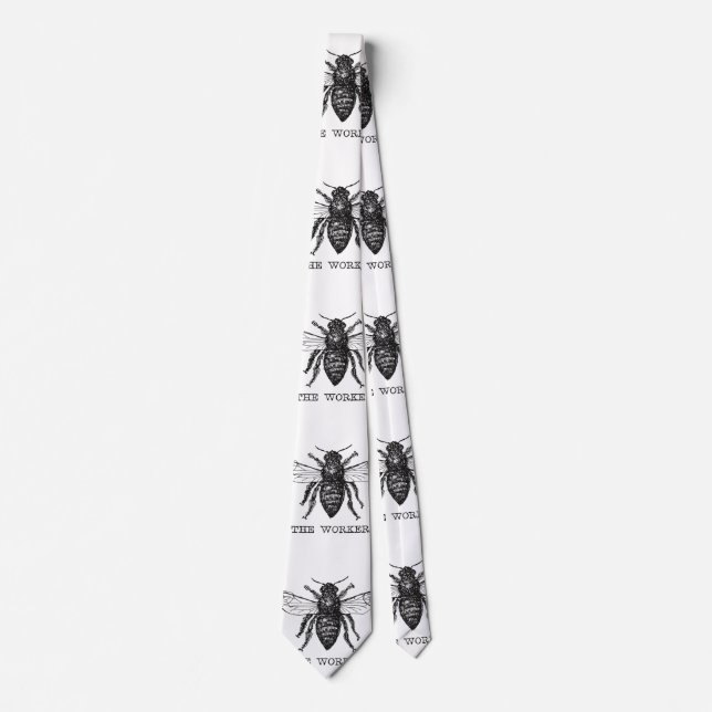Corbata Abeja Obrera Miel Abejorro Negro (Anverso)