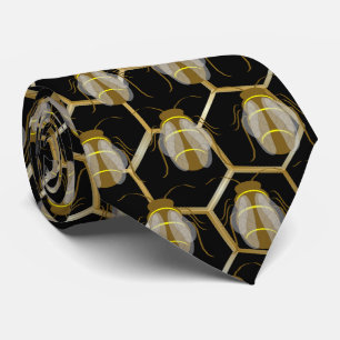 Corbata Abejas En Honeycomb