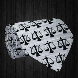 Corbata Abogado Abogado Balanza de Plata de la Justicia