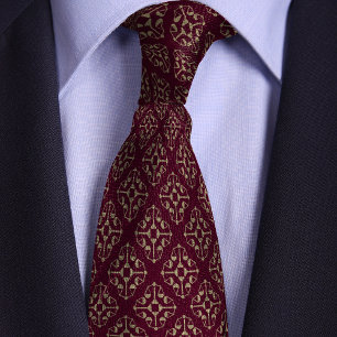 Corbata Abogado de la Justicia de Borgoña y Oro