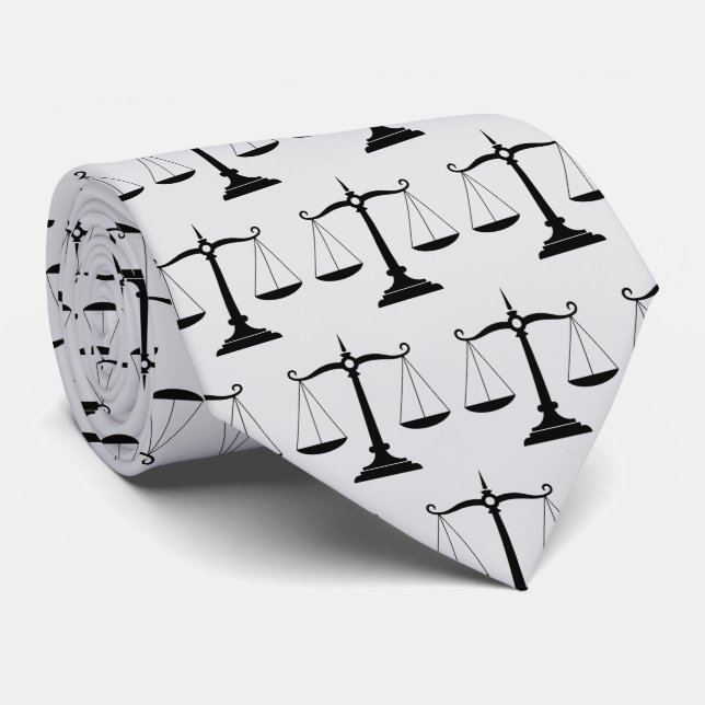 Corbata Abogado profesional abogado lujo Negro Blanco    (Enrollado)