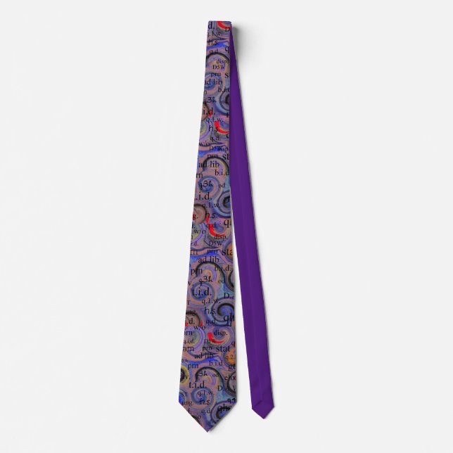 Corbata Abreviaturas de Artsy Pharmacist (Anverso)