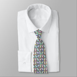 Corbata Abreviaturas de Artsy Pharmacist Grey