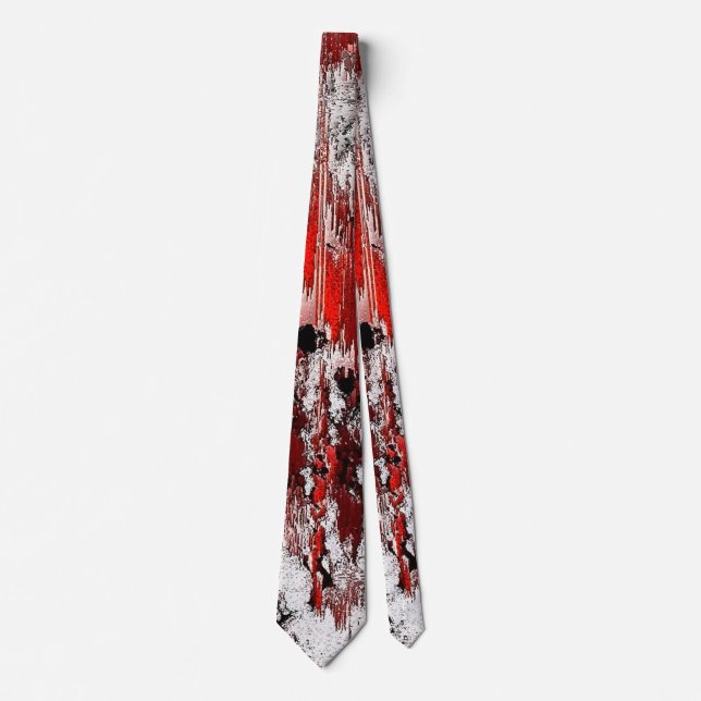 Corbata Absorción negra roja blanca (Anverso)