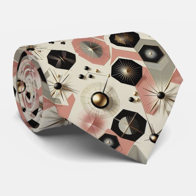 Corbata Abstracción Modernista de Estrella Explosiva de Di (Enrollado)