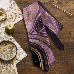 Corbata Abstract Agate Mauve ID827