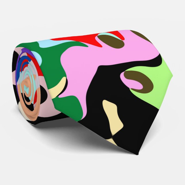 Corbata Abstract Art Pattern Design (Enrollado)