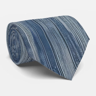 Corbata Abstract Blue Denim Stripe Necpe Tie