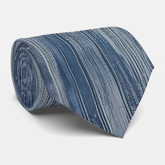 Corbata Abstract Blue Denim Stripe Necpe Tie (Enrollado)