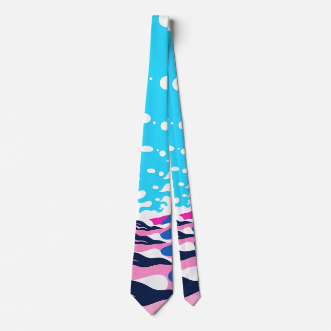 Corbata Abstract Dream Wave – Vibrant Surreal Flow (Anverso)