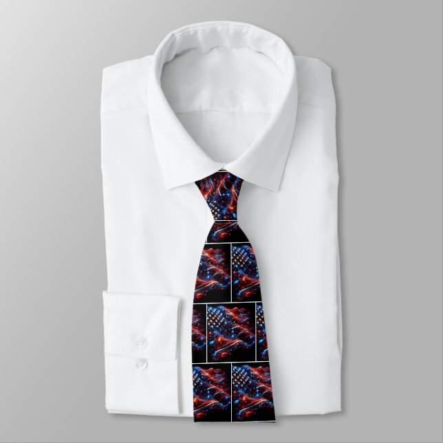 Corbata Abstract Flag Paint Splatts (Atado)