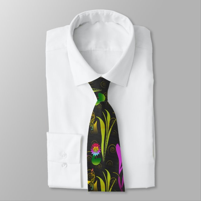 Corbata Abstract Floral with Spirals 1 (Atado)