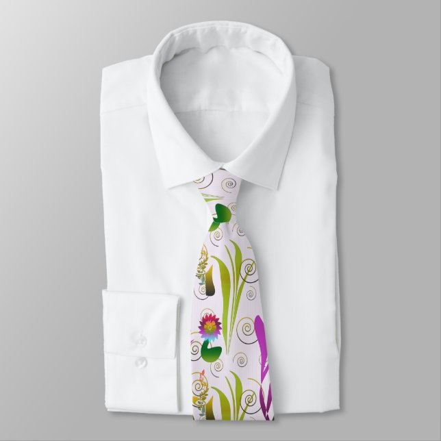 Corbata Abstract Floral with Spirals 6 (Atado)