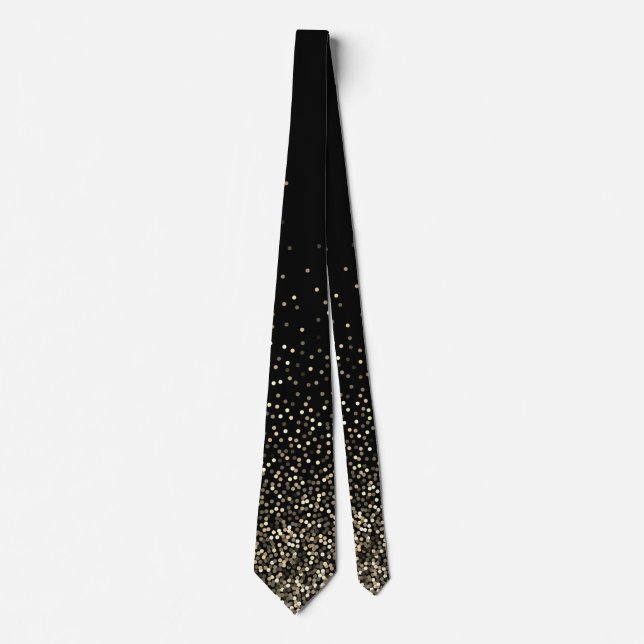 Corbata Abstract Glitters Falling On Black Background (Anverso)