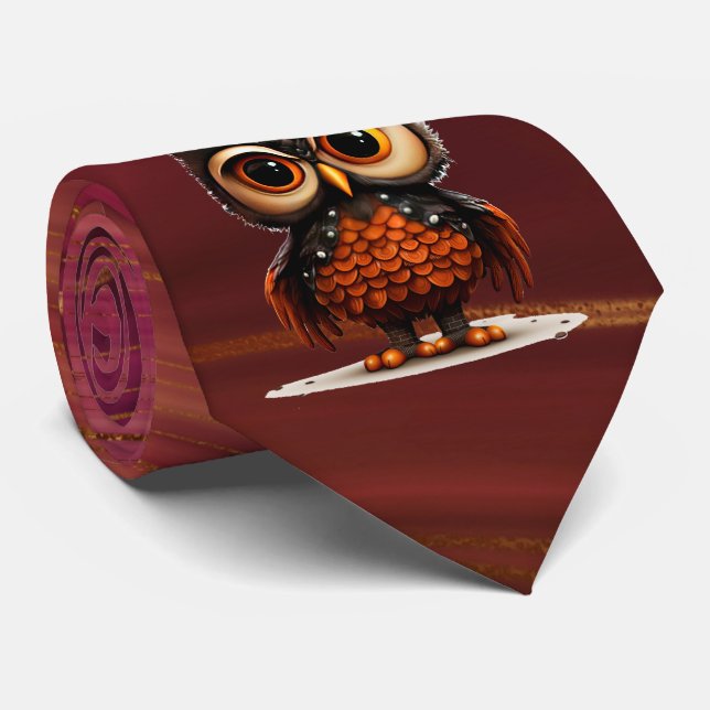 Corbata Abstract Owl Necktie (Enrollado)