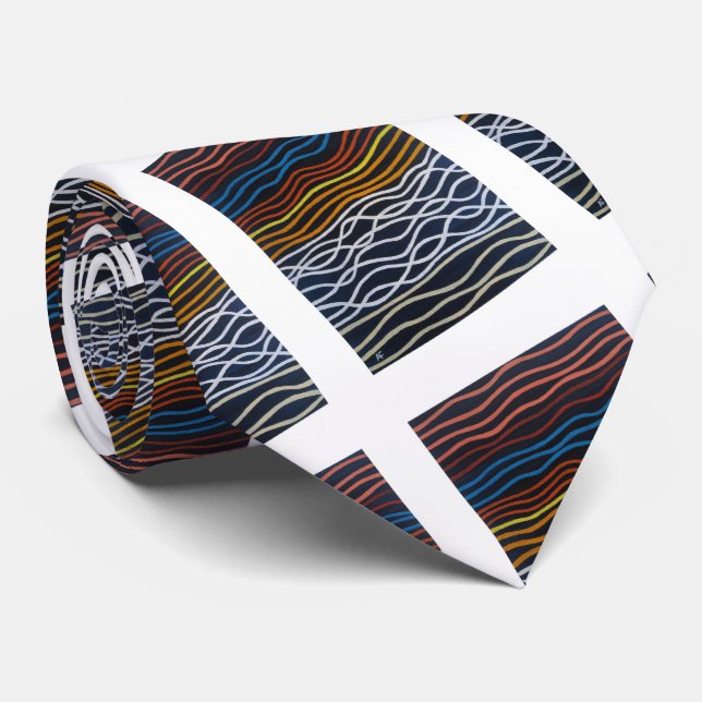 Corbata Abstract Seafront Painting by Alfred Fox (Enrollado)