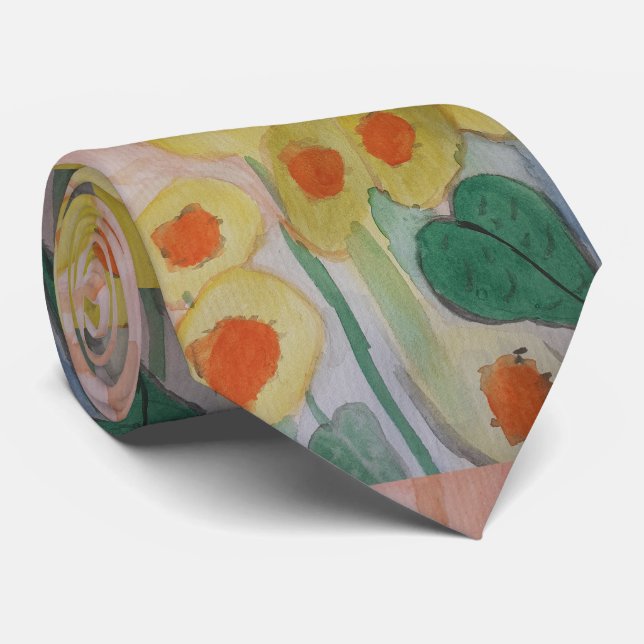 Corbata Abstract Sunflowers Tie (Enrollado)