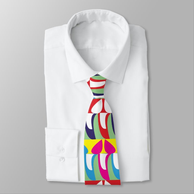 Corbata Abstract Trendy Modern Colorful Pattern (Atado)