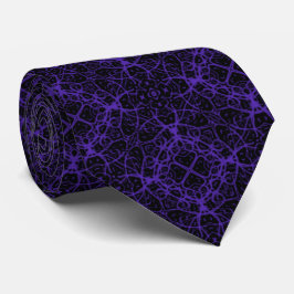 Corbata Abstract Violet Purple Raked Line Pattern On Black