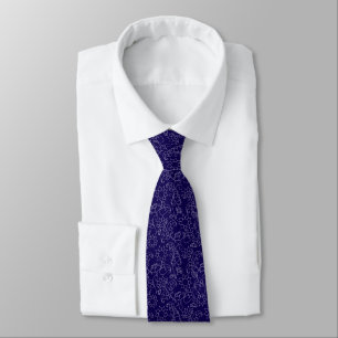 Corbata abstracta azul contemporánea